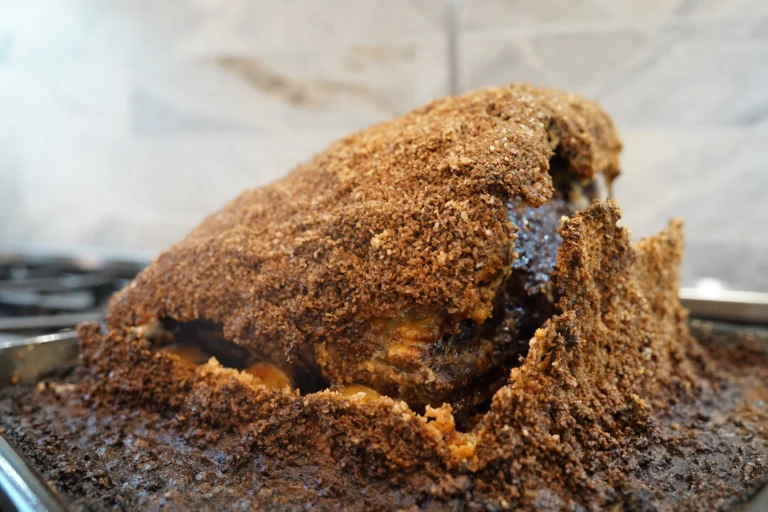 Marinated Akaushi Wagyu Prime Rib in Red Wine Reduction Salt Crust