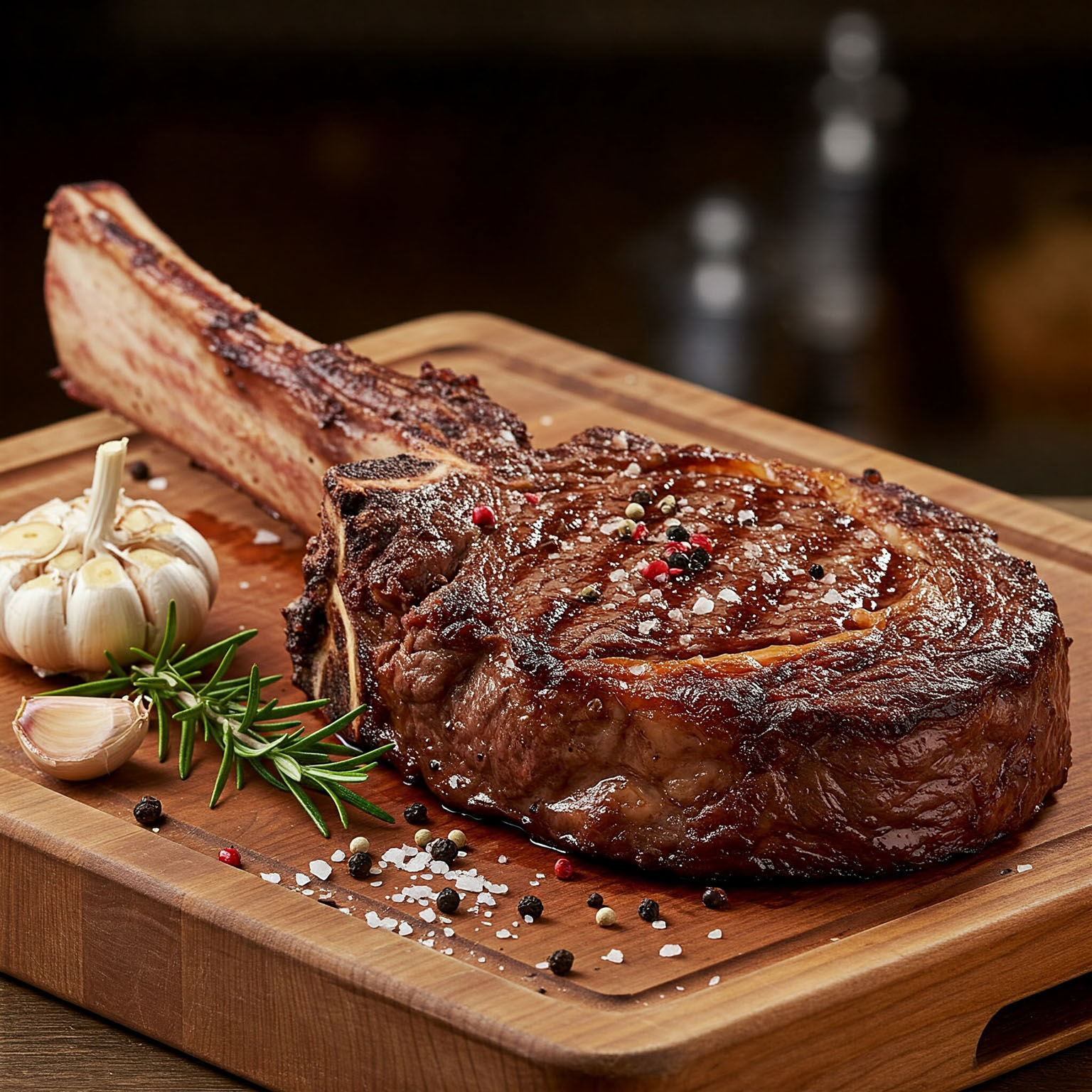 Tomahawk Steak Akaushi Wagyu prime rib from Hook and Cleaver