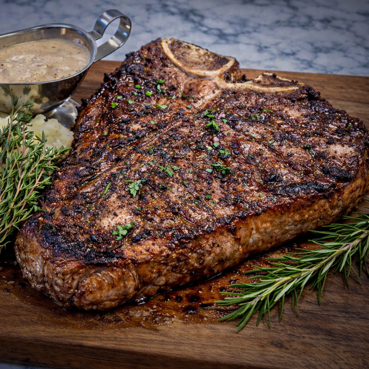 T-Bone Akaushi Wagyu Beef Hook and Cleaver Ranch