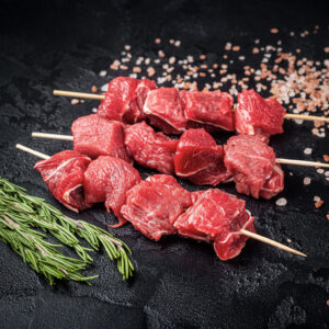 Top sirloin kabobs Akaushi Wagyu Beef Hook and Cleaver Ranch