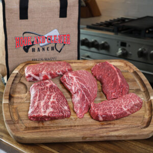 Butchers Secret Bundle by Hook and Cleaver Ranch featuring Delmonico steak, Denver steak, Hanger Steak, Teres Major Steak, Flat Iron