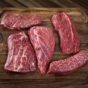 Butchers Secret Bundle by Hook and Cleaver Ranch featuring Delmonico steak, Denver steak, Hanger Steak, Teres Major Steak, Flat Iron